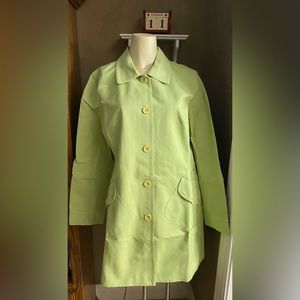 COPY - LOFT ANN TAYLOR  Green Rain Spring Trench Coat Women’s Size L